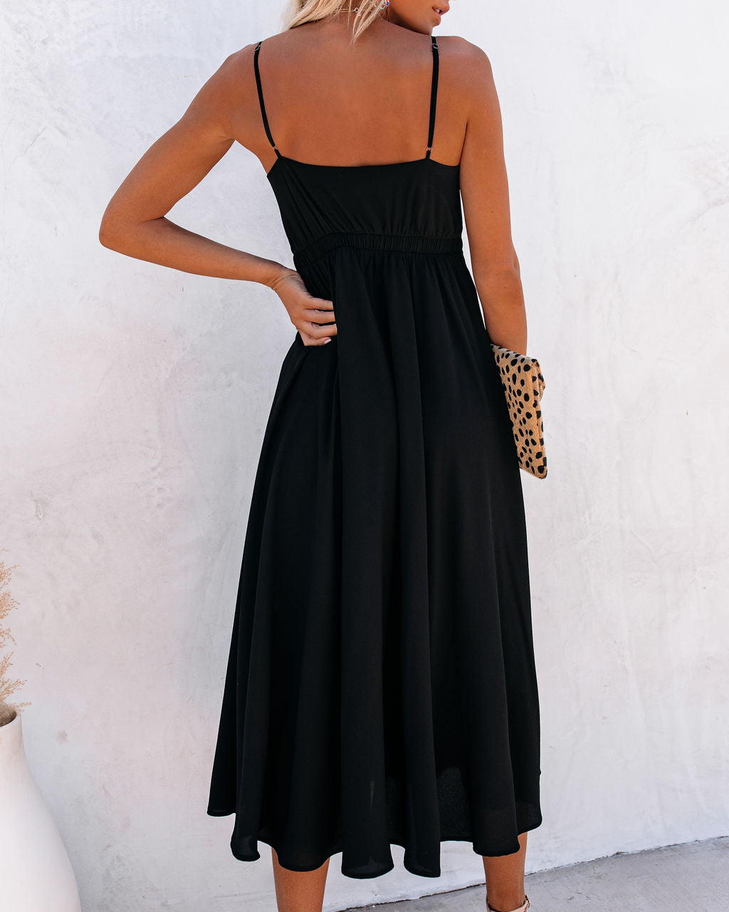 Anaya Cutout Midi Dress Black FINAL