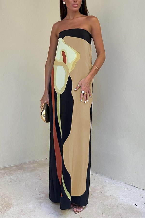 Aeliana Loose Fit Floral Maxi Dress for Women Easy Wear Style