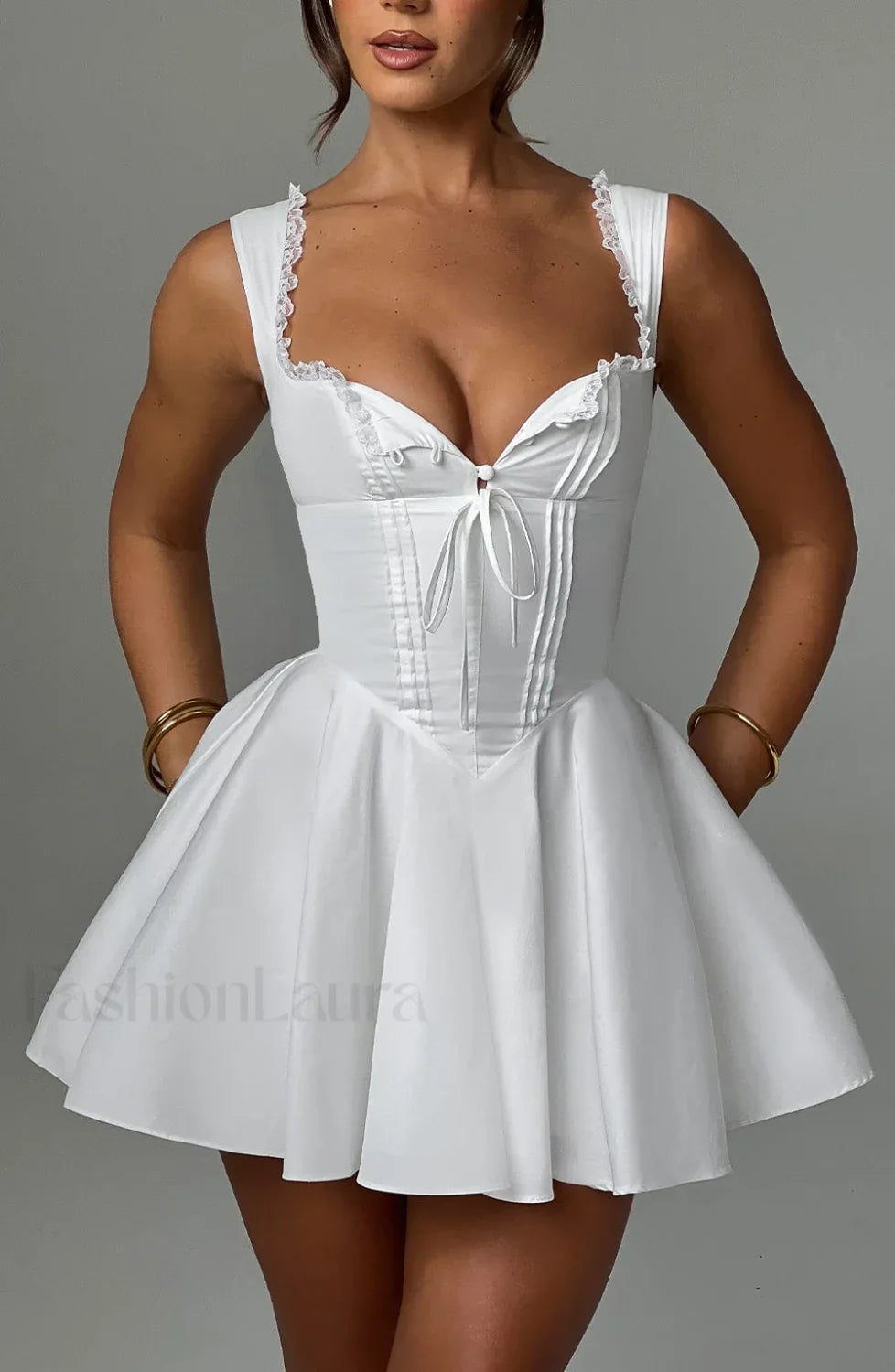 Antonella Mini Graceful Dress Ivory XS Dress