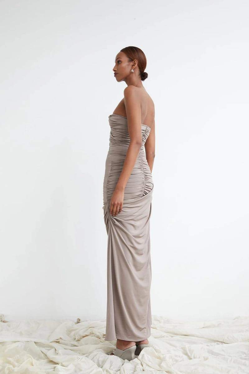Jenni Effortless Ruffled V Neck Maxi Dress Chic Silhouette Collection
