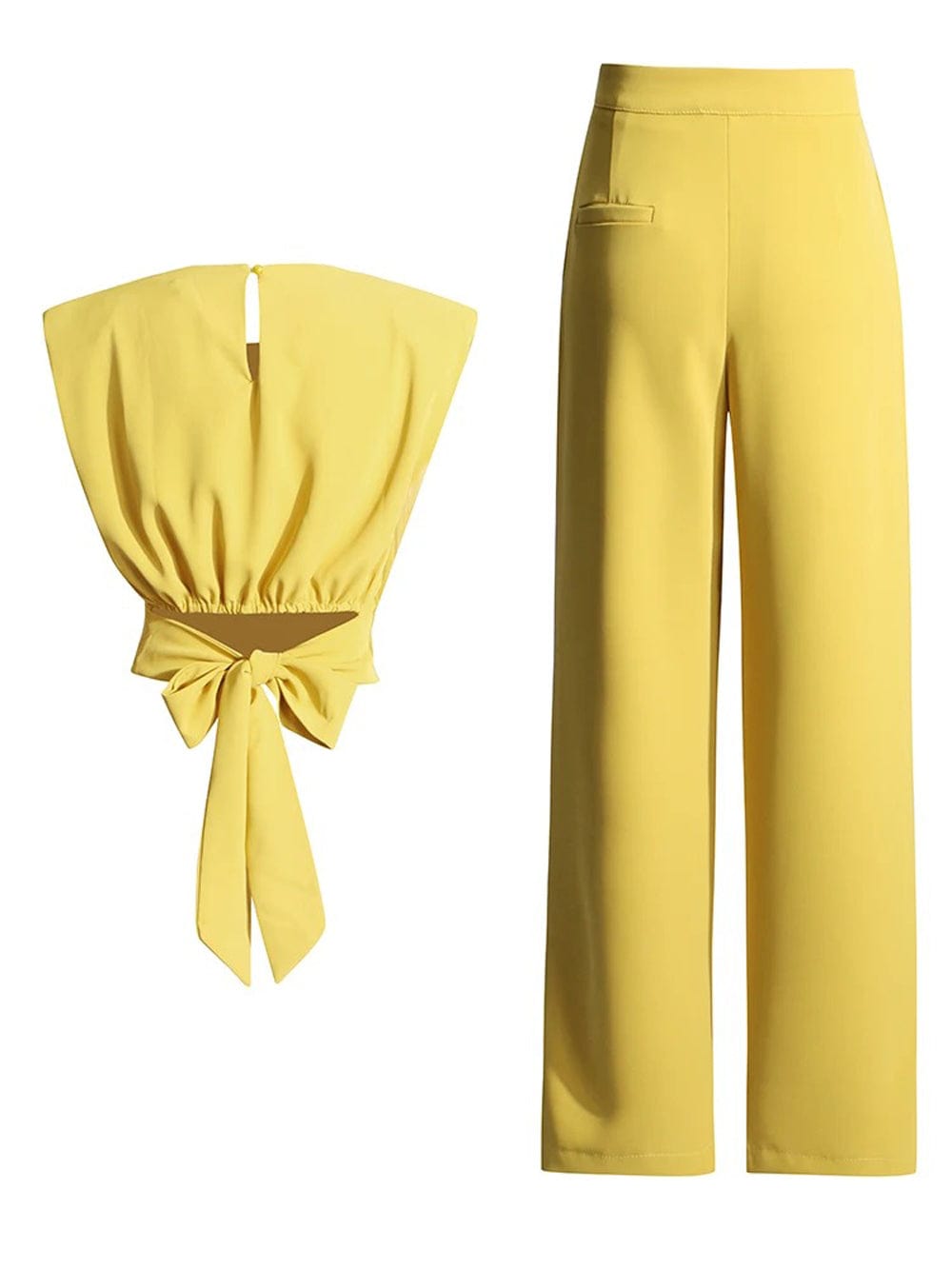 Avril Sleeveless Wide Leg Pant Chic Set