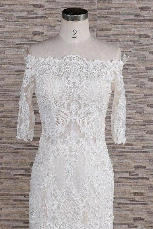 Awesome Appliques Court Train Mermaid Elegant Wedding Dresses (ZD14748)