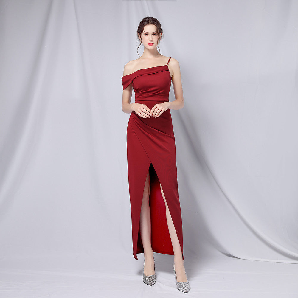 Toast Dress Bride Spring Off Shoulder Wedding Dress Slimming Cocktail Short Evening Dress - View 5 | VelvetHem