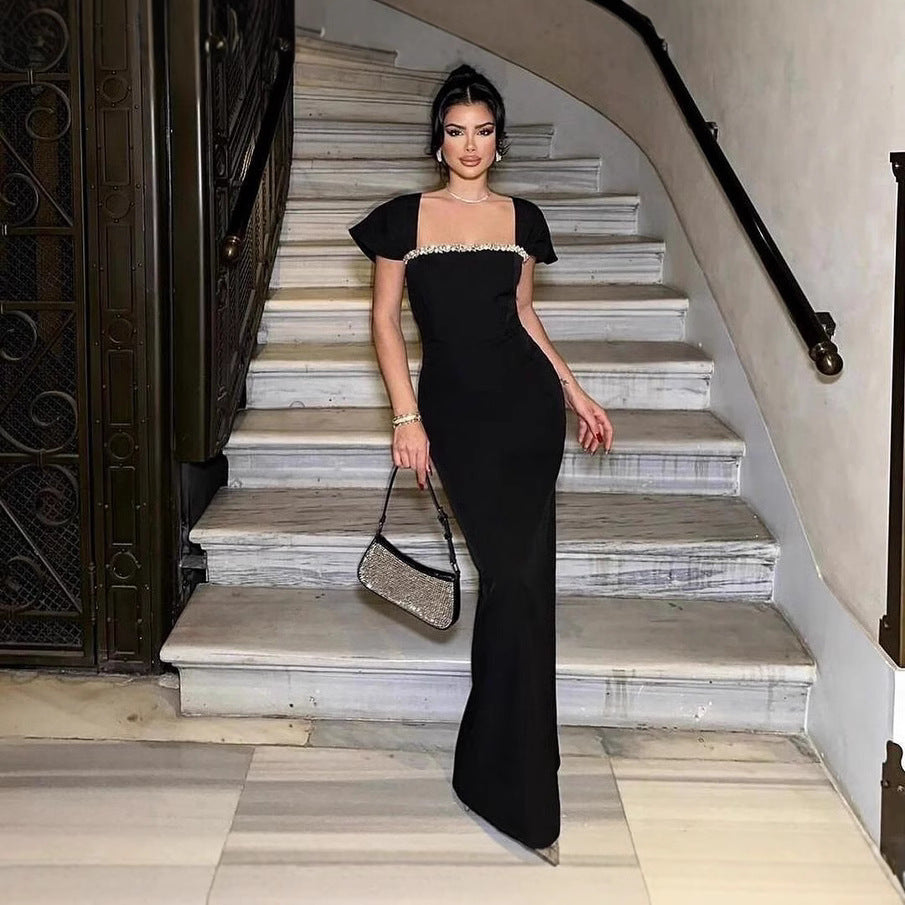 Sexy Waterfall Rhinestone Bandage Dress Prom Dress - View 2 | VelvetHem