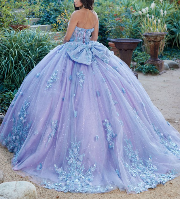 Luxury Tulle Appliques Quinceanera Dress Charming Sweet 16 Dress Ball Gown - View 3 | FashionDia