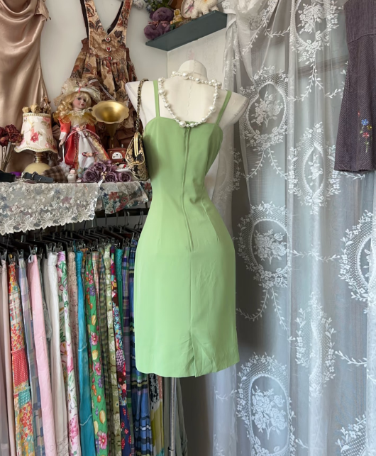 Green Sheath Short Homecoming Dress Chiffon Party Dress J8407