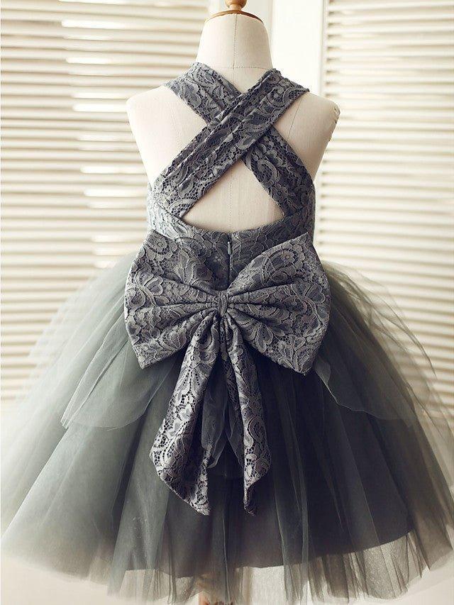 Ball Gown Lace Tulle Wedding Birthday Pageant Flower Girl Dresses - View 2 | VelvetHem