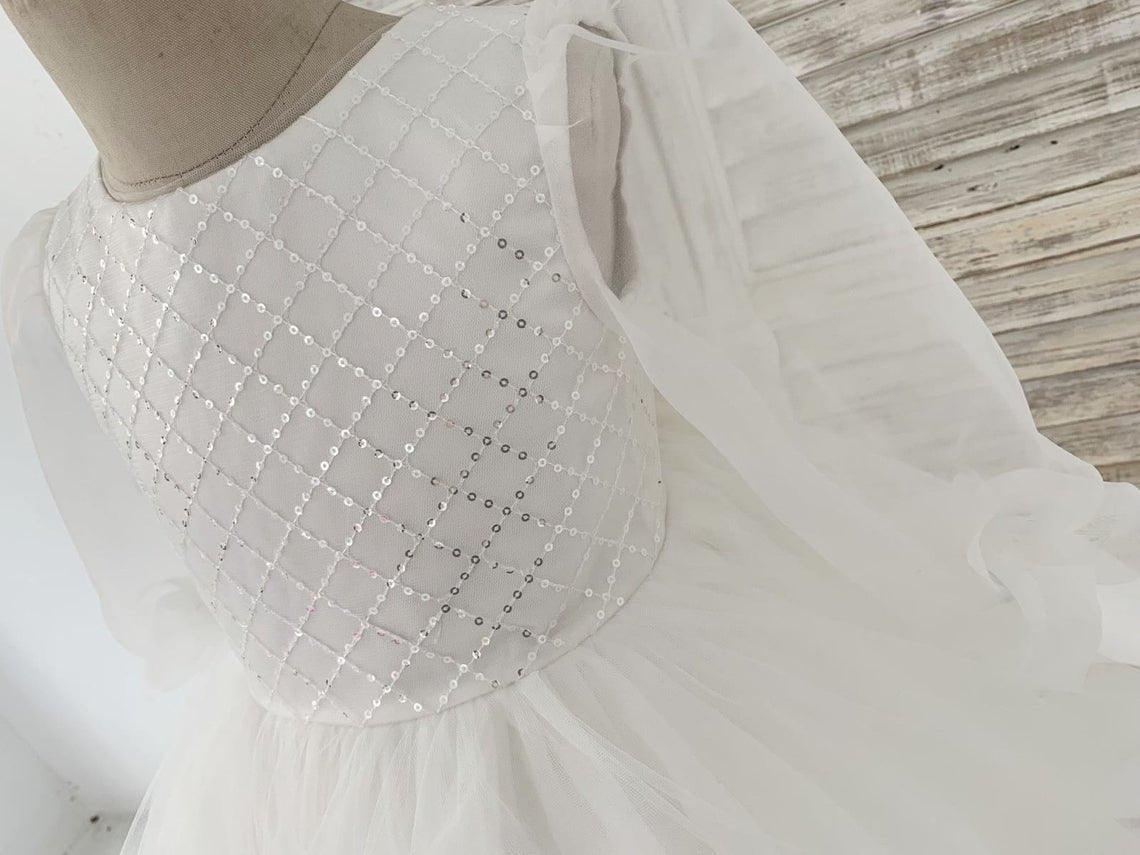 Ball-Gown/Princess Tulle Knee-length Flower Girl Dress