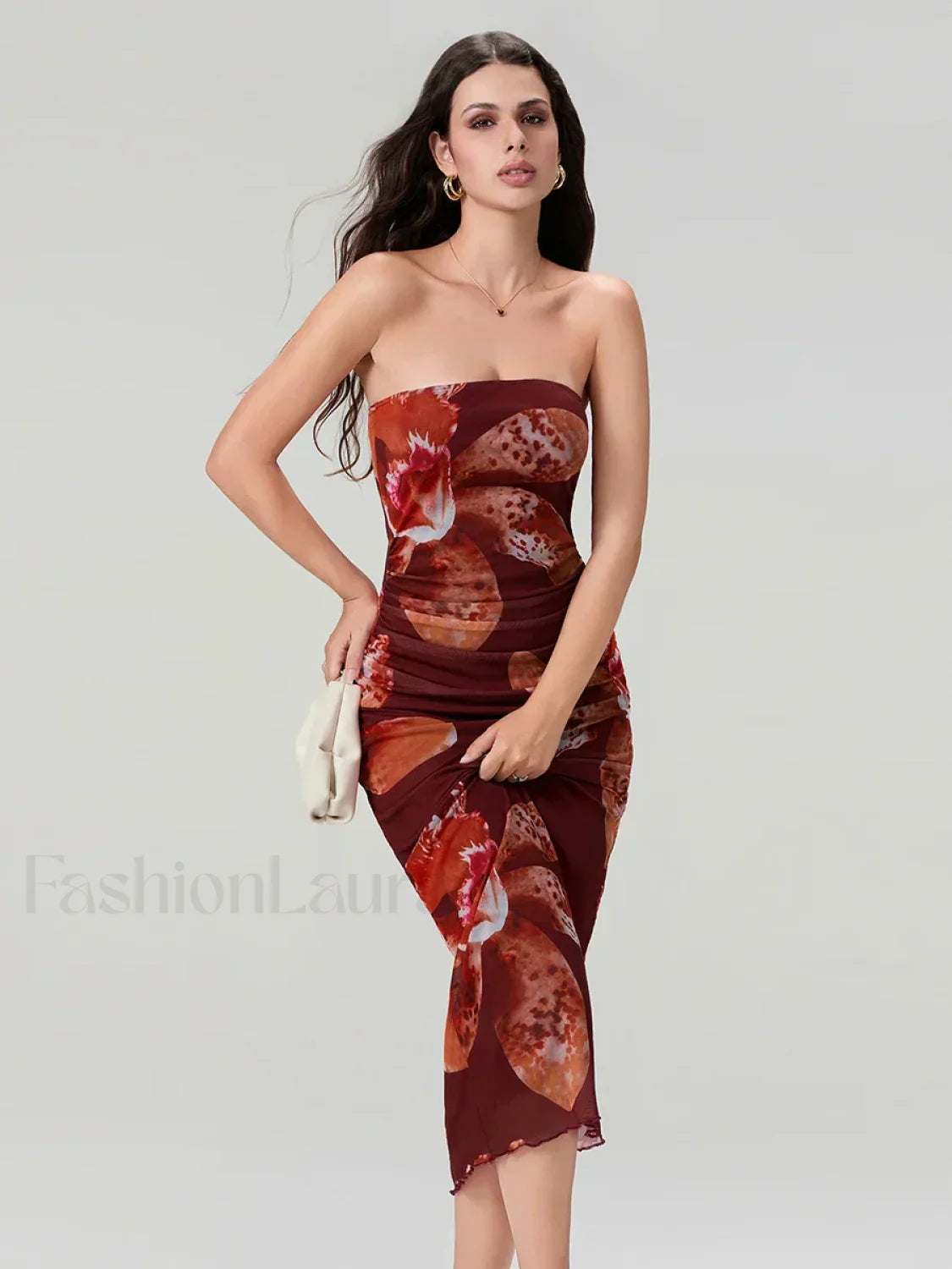 Bandeau Off Shoulder Vintage Inspired Dress for Modern Casual Wear