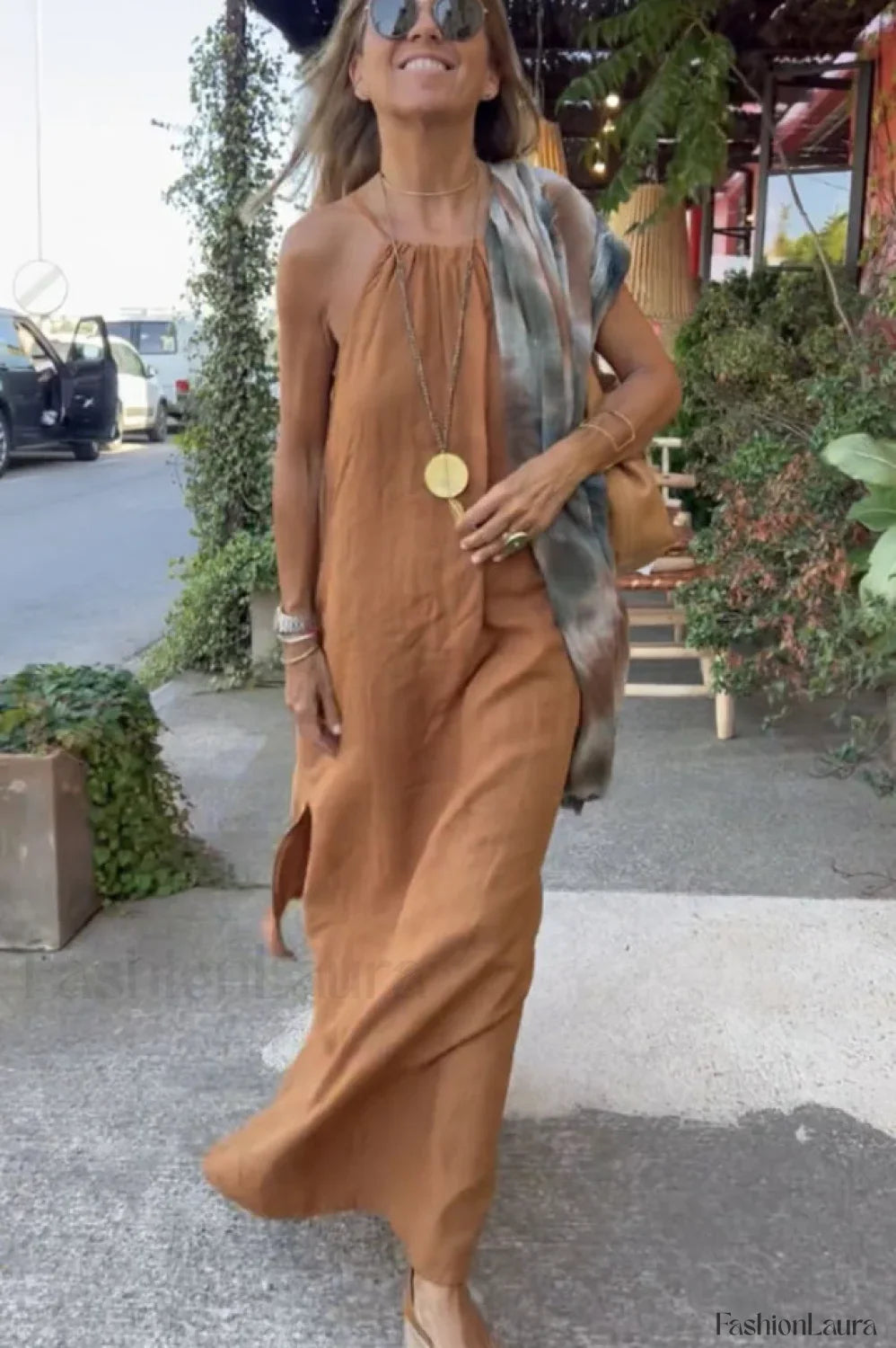 Basic Casual Stylish Outdoor Halter Dress
