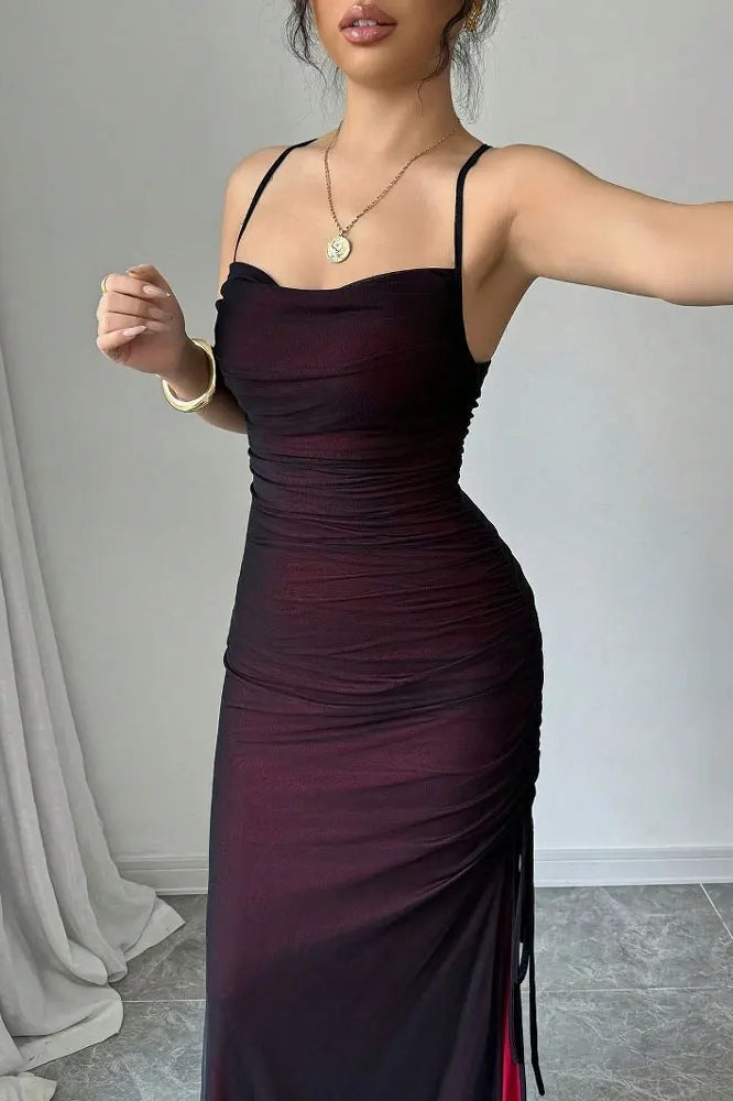 Vacation Mesh A-Line Maxi Dress - View 2 | FashionDia