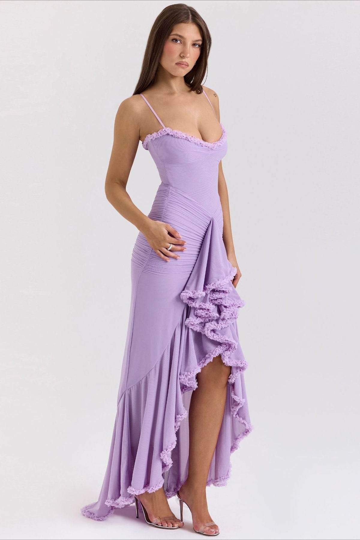 Spaghetti Strap Long Party Dress - View 11 | VelvetHem