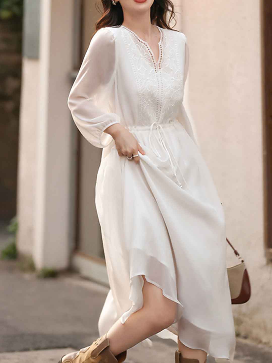 A Vintage Style Dress with Delicate Timeless Details