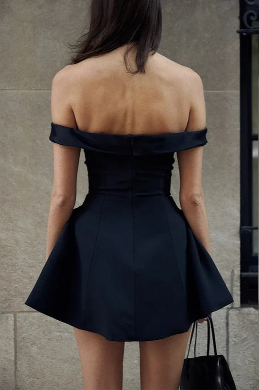 Off-the-Shoulder Mini Dress - View 9 | FashionDia