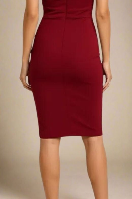 Bea Bandage Dress - Red Wine