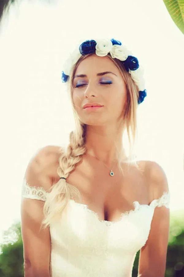 Beach Lace Off The Shoulder Long Chiffon Wedding Dresses (ZD16318)