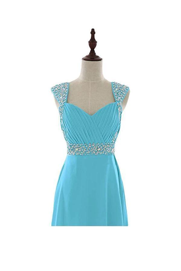 Beaded Chiffon Prom Dresses 2016 Long Bridesmaid Party Dresses (ZD13189)