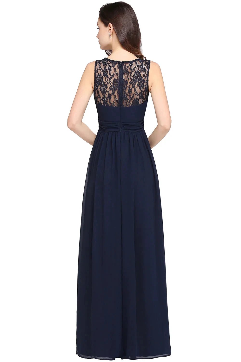 Beautiful A-Line Scoop Sleeveless Chiffon Bridesmaid Dresses (ZD12866)