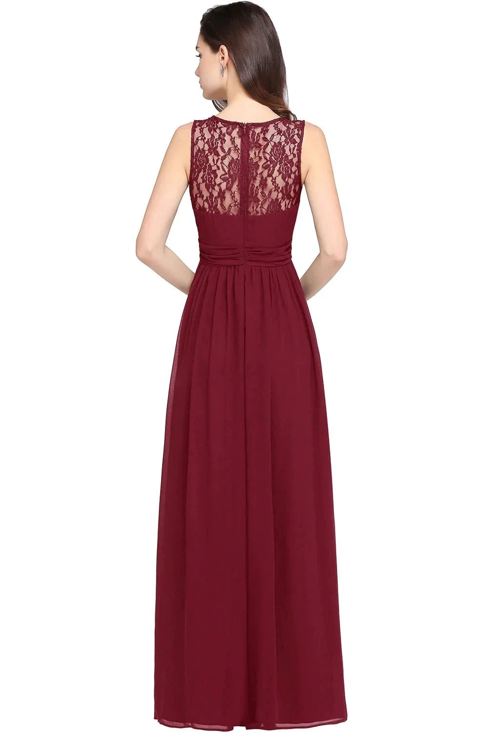 Beautiful A-Line Scoop Sleeveless Chiffon Bridesmaid Dresses (ZD12866)