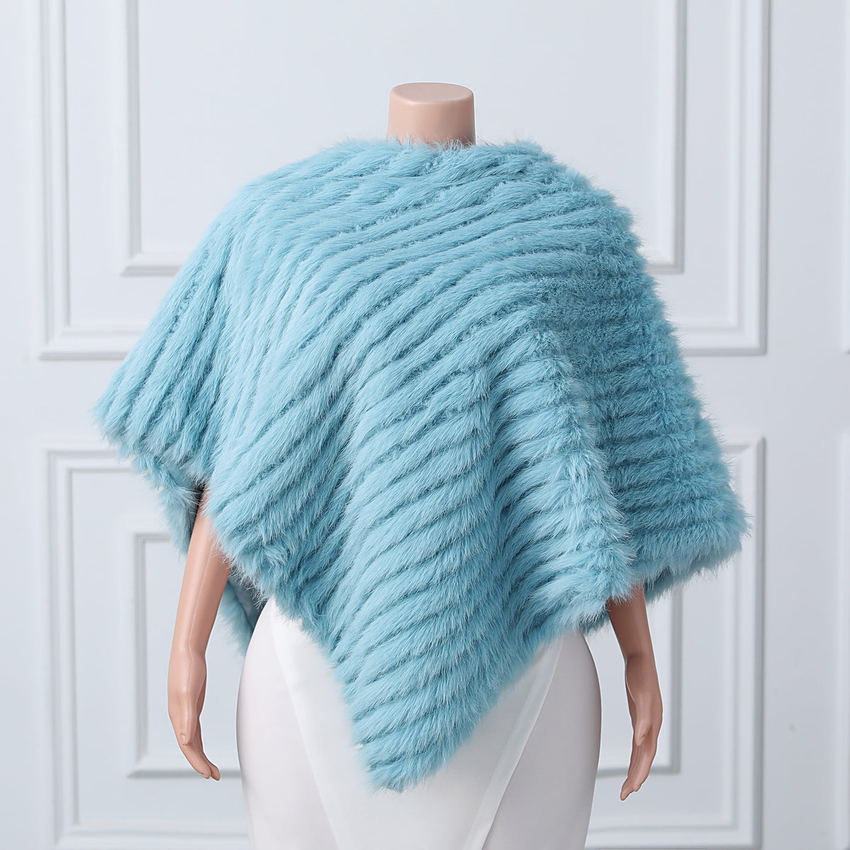 Beige Vertical Look Winter Wedding Shawl-Ballbella