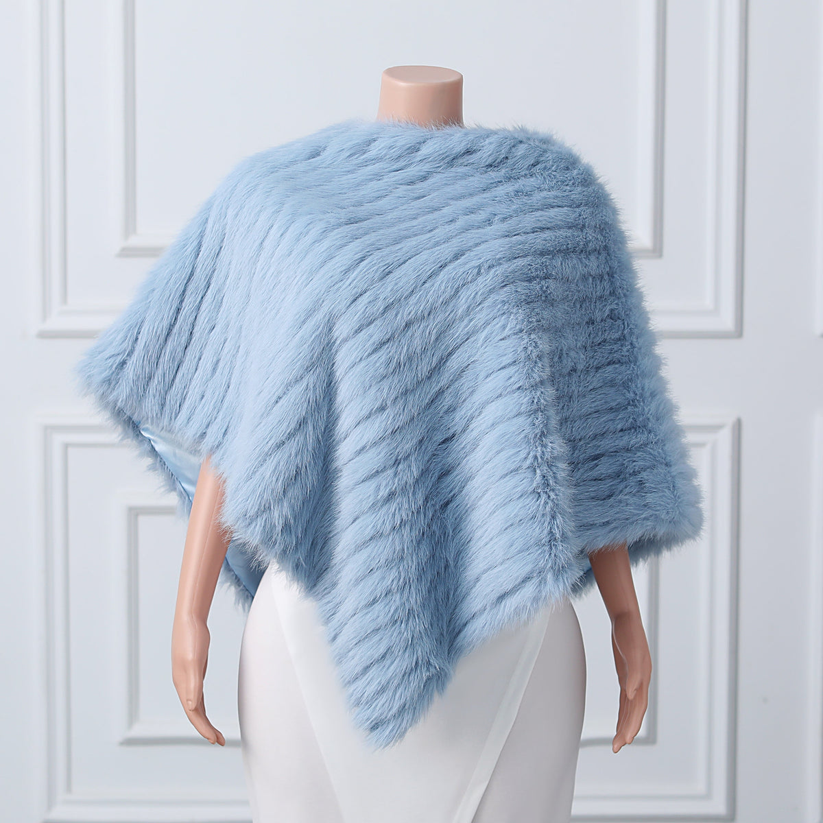 Beige Vertical Look Winter Wedding Shawl-Ballbella