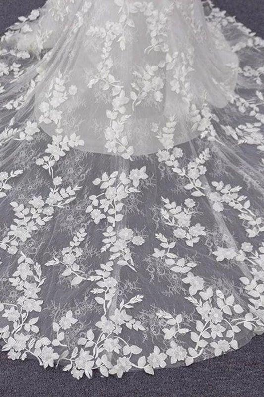 Best Spaghetti Strap Appliques Mermaid Elegant Wedding Dresses (ZD14737)
