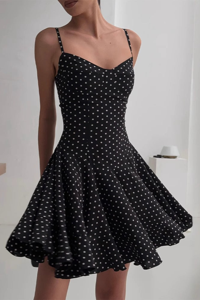 Relaxed Fl Polka Dots Dress for Modern Fashion Wear Boutique Fashion Style