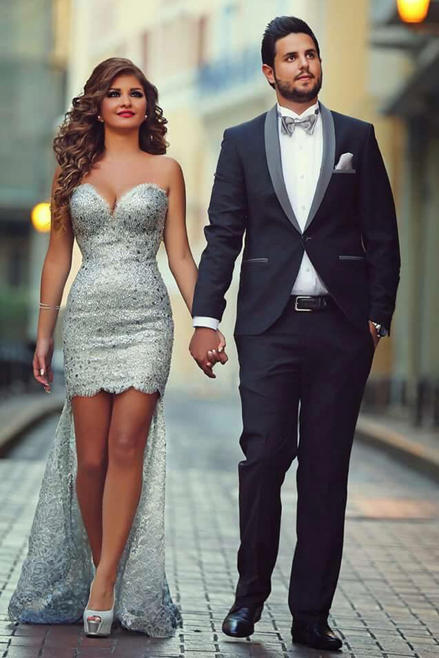 Black Slim-Fit Shawl Lapel Marriage Suits Simple Tuxedos Two-pieces Outfits
