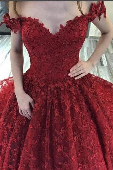 Bungudry Off-the-shoulder A-Line Wedding Dresses With Lace (ZD14606) - View 3 | VelvetHem