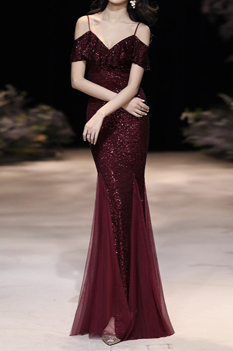 Off Shoulder Sequin Minimalist Dress for Comfort Fit Design