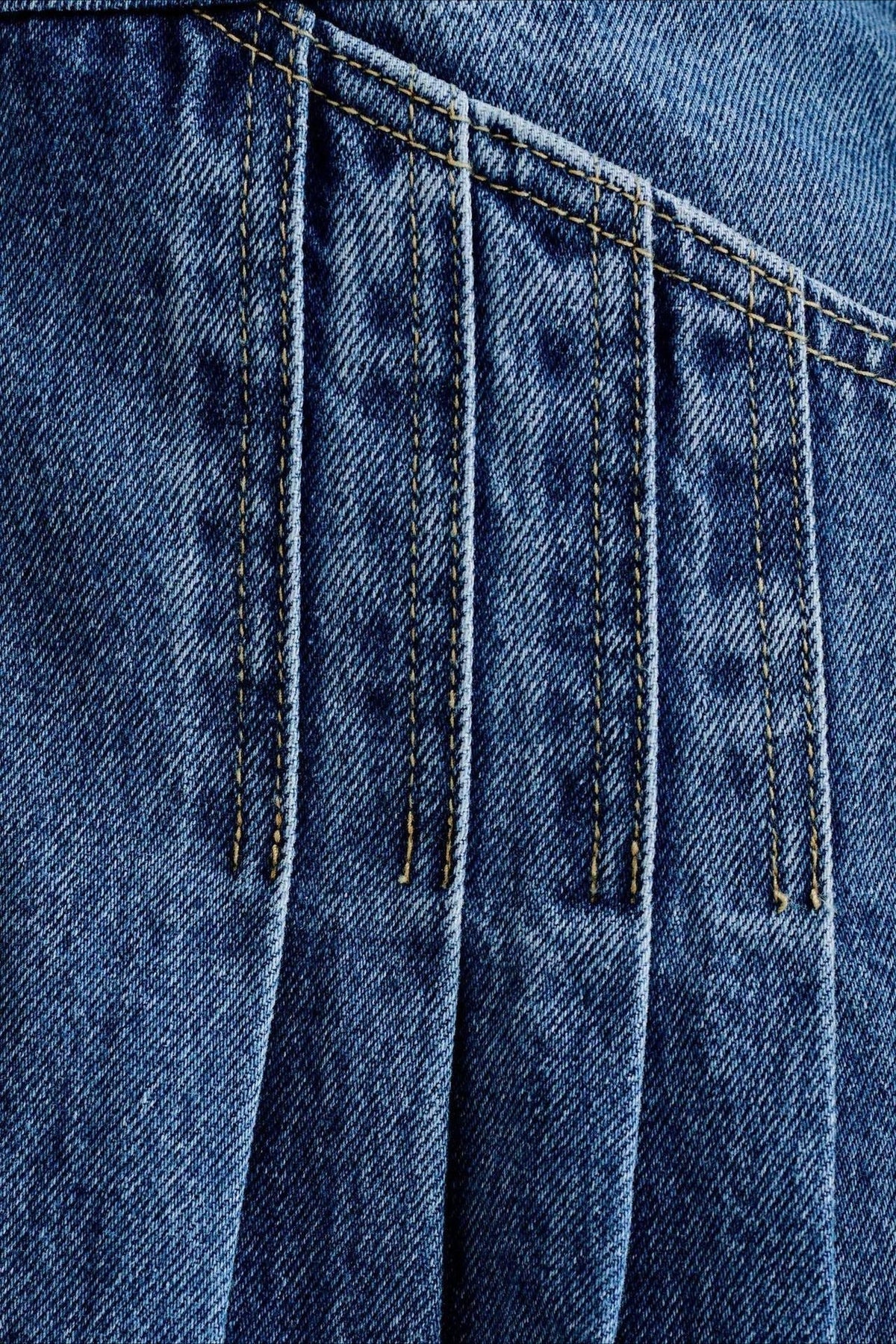 Sleeveless Halter Denim Dress - View 6 | VelvetHem
