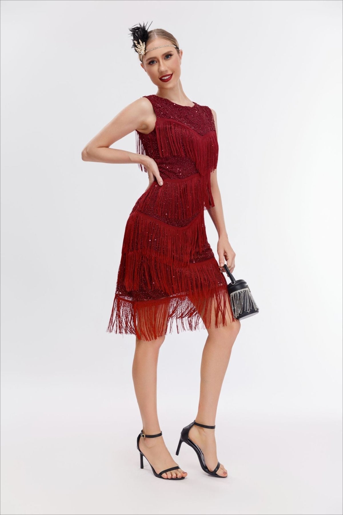 Vintage Beaded Fringe Party Dress - View 4 | VelvetHem