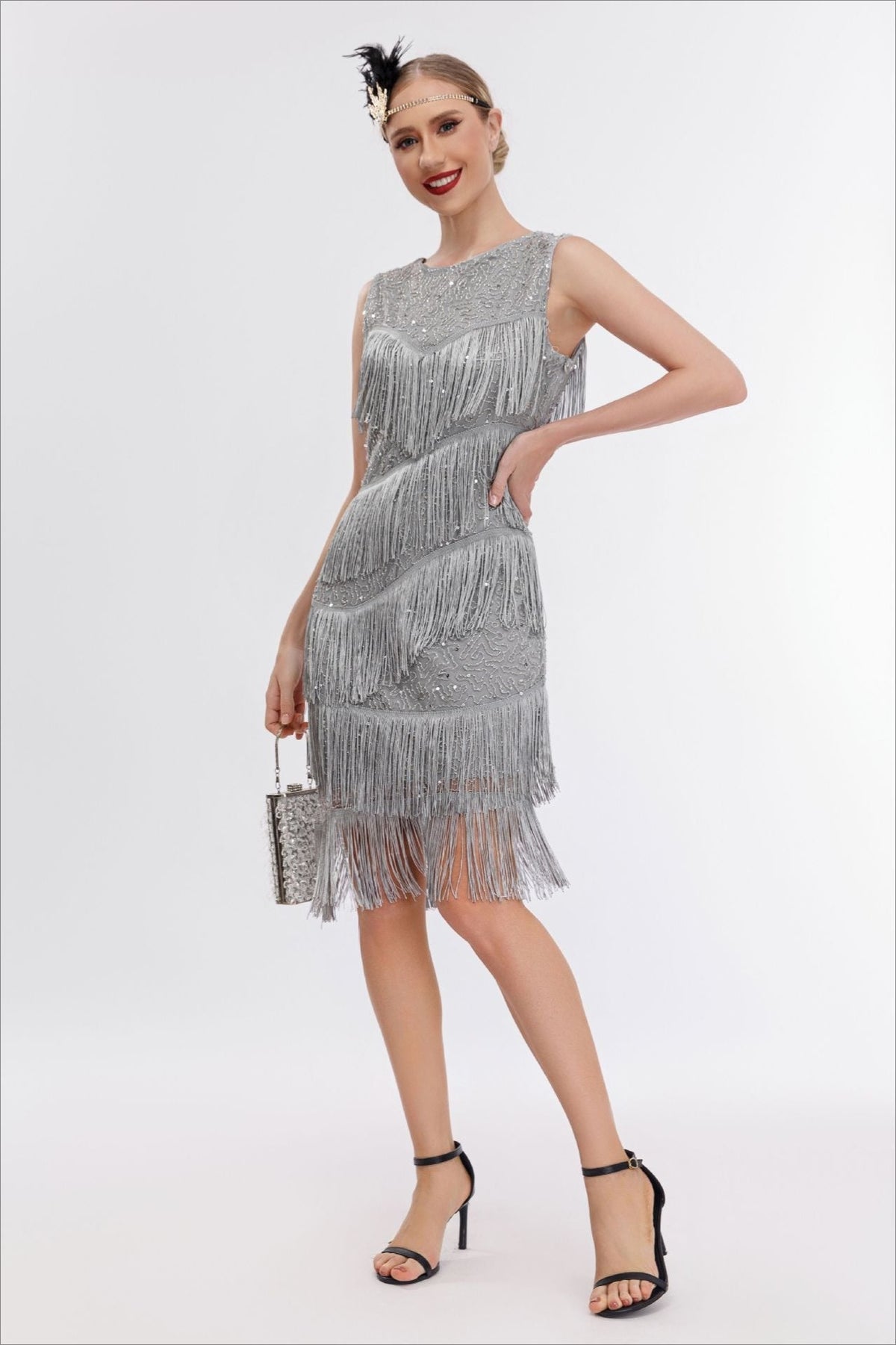 Vintage Beaded Fringe Party Dress - View 5 | VelvetHem
