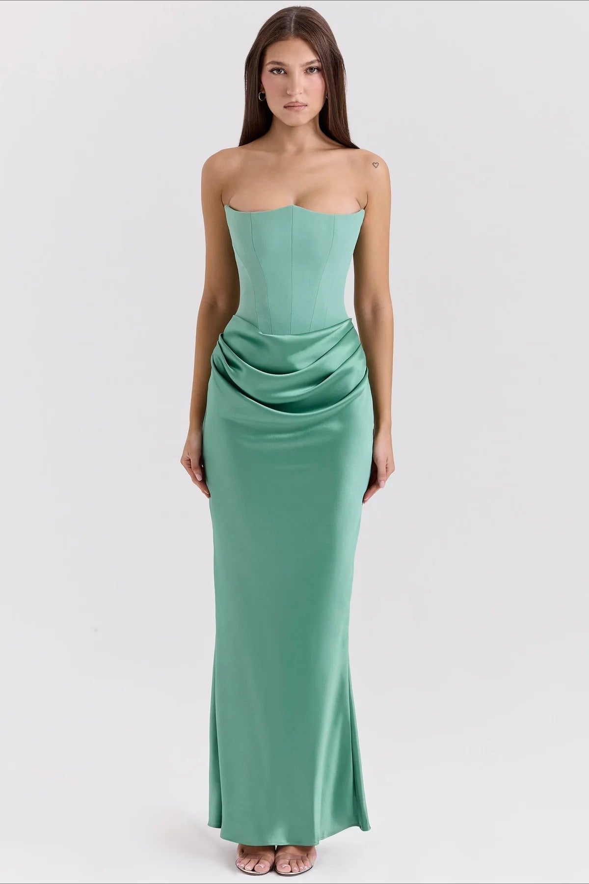 Low-Back Strapless Party Dress - View 8 | VelvetHem