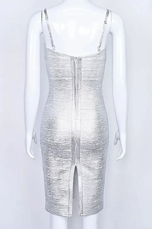 Camila Bandage Dress - Silver