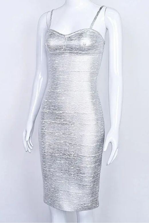 Camila Bandage Dress - Silver