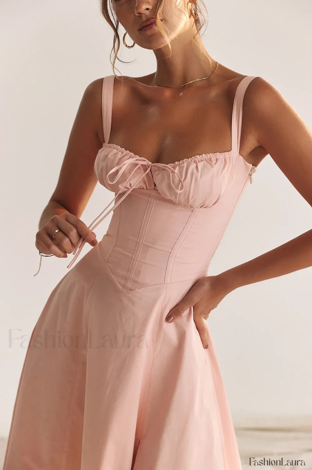 Carmen Pink Stylish Tunic Sundress