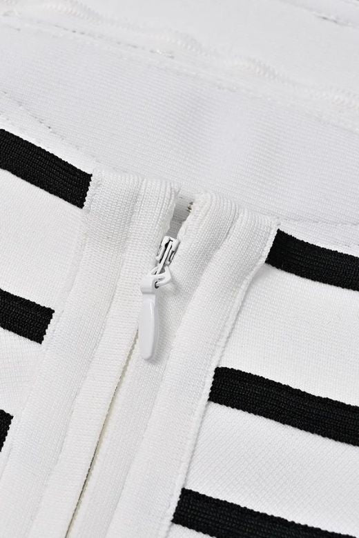 Carter Bandage Mini Dress - White Pearl