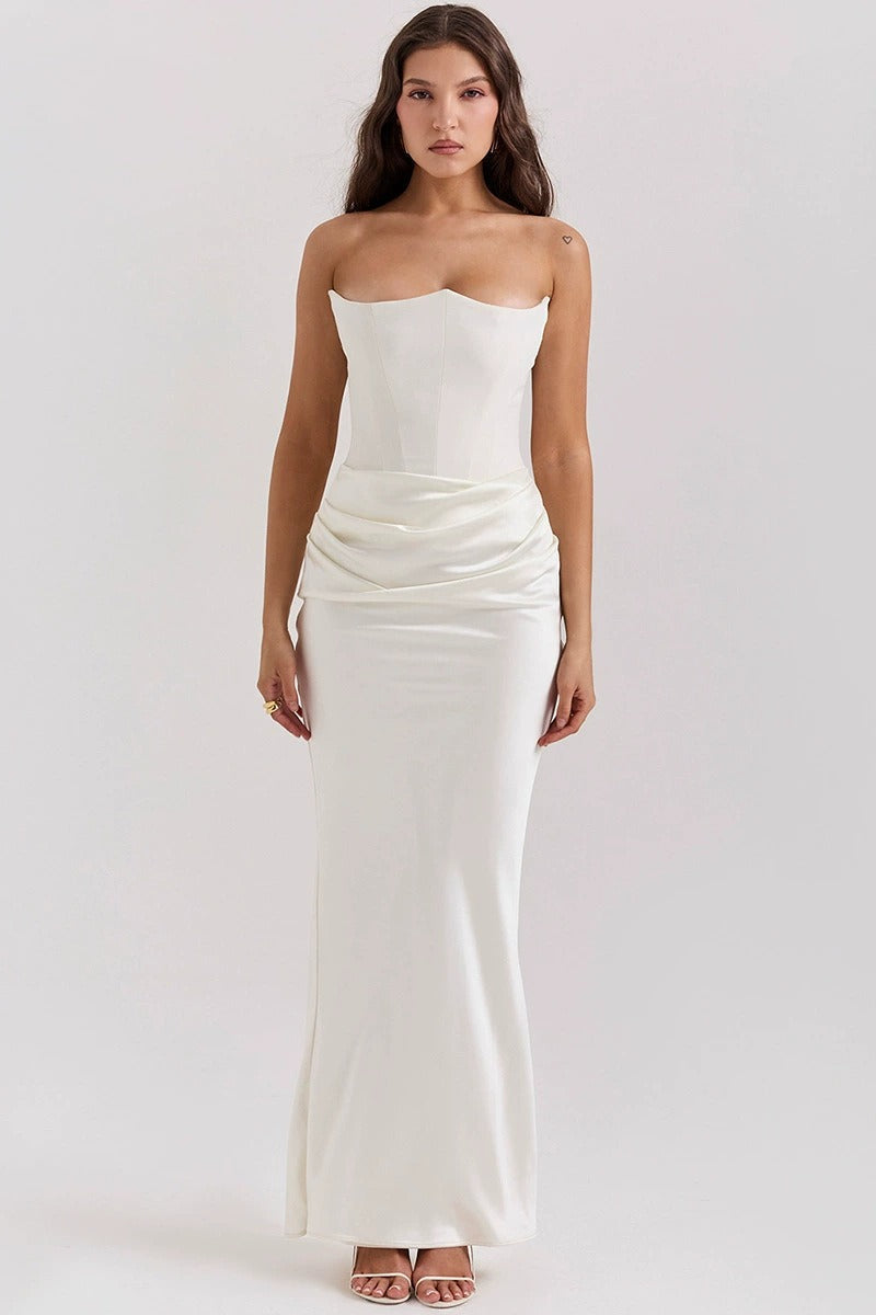 Low-Back Strapless Party Dress - View 6 | VelvetHem