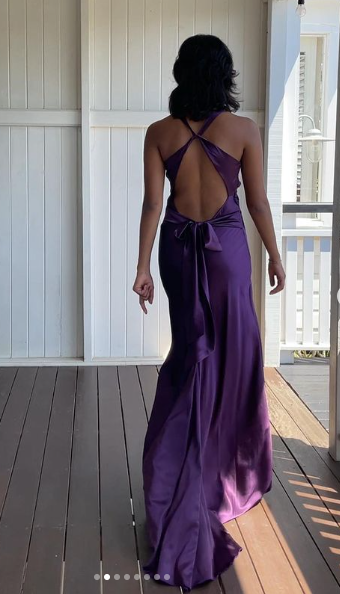 Sexy Backless Purple Long Party Dress Formal Evening Dress Prom Gown - View 3 | FashionDia