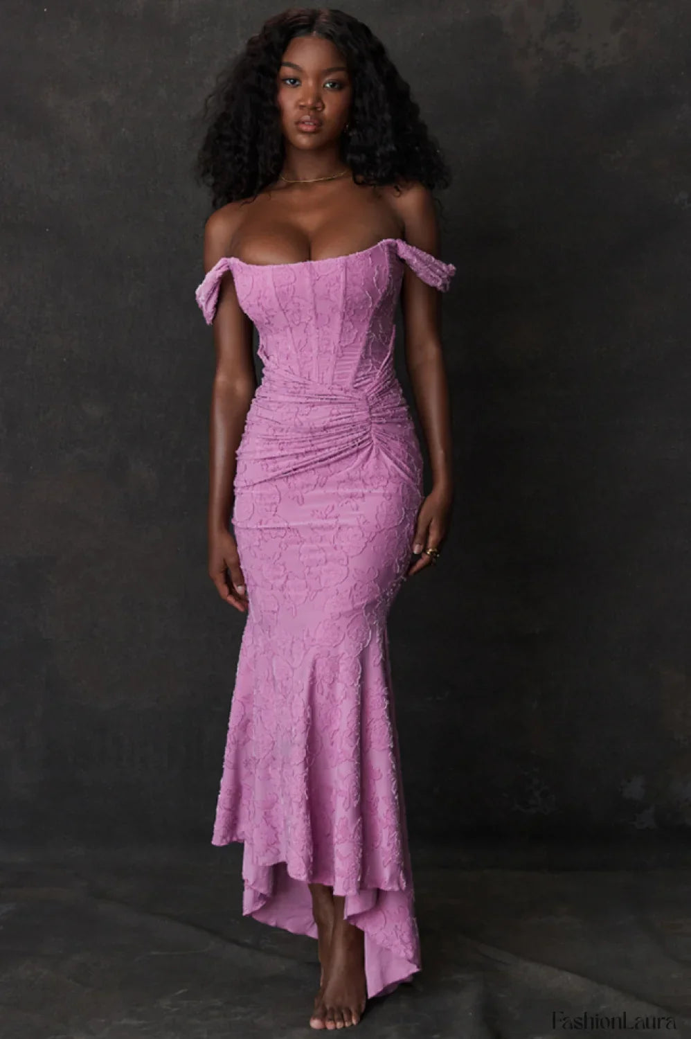 Cesca Rose Pink Charming Floral Maxi Dress