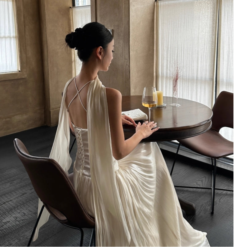 A-Line Elegant Birthday Outfit Formal Evening Party Gown