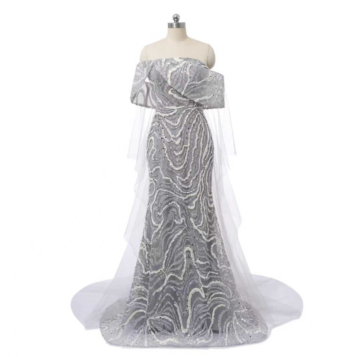 Charming Asymmetrical Strapless Mermaid Prom Dresses Sheath Beads With Zipper