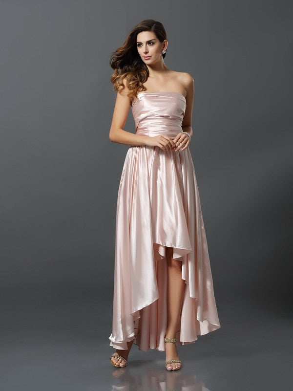 Charming Sleeveless High-Low Bridesmaid Dresses