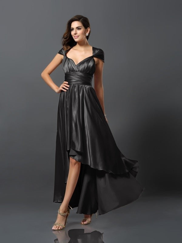 Charming Sleeveless High-Low Bridesmaid Dresses