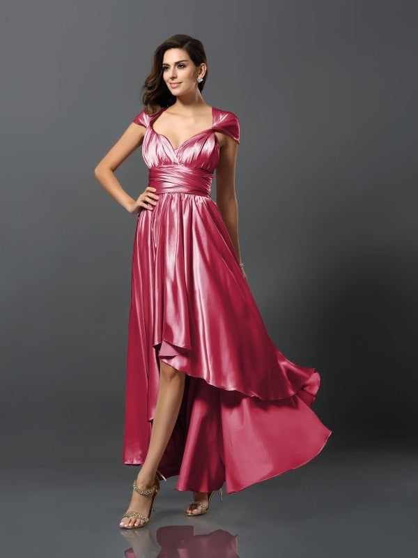 Charming Sleeveless High-Low Bridesmaid Dresses