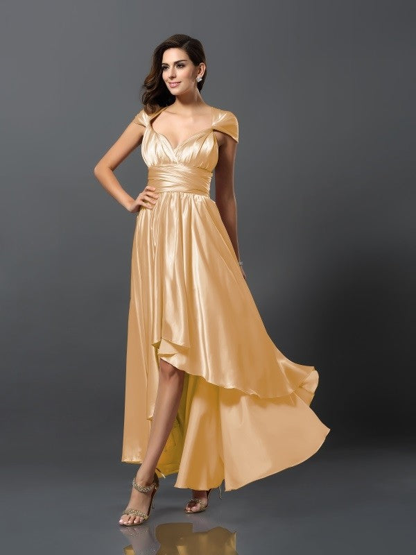 Charming Sleeveless High-Low Bridesmaid Dresses