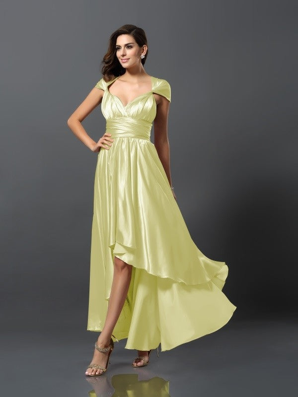 Charming Sleeveless High-Low Bridesmaid Dresses