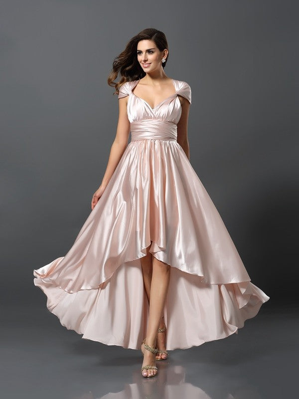 Charming Sleeveless High-Low Bridesmaid Dresses