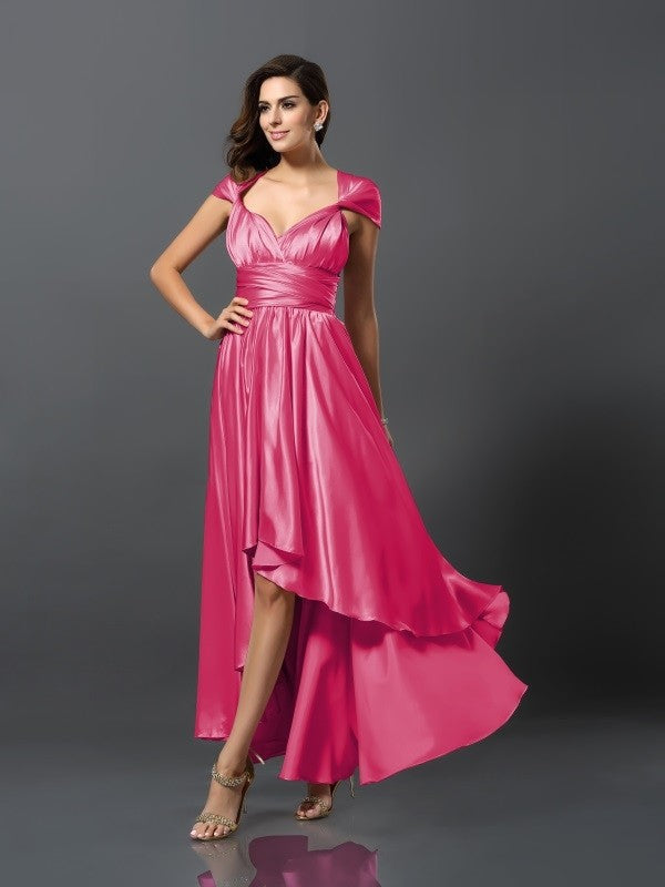 Charming Sleeveless High-Low Bridesmaid Dresses
